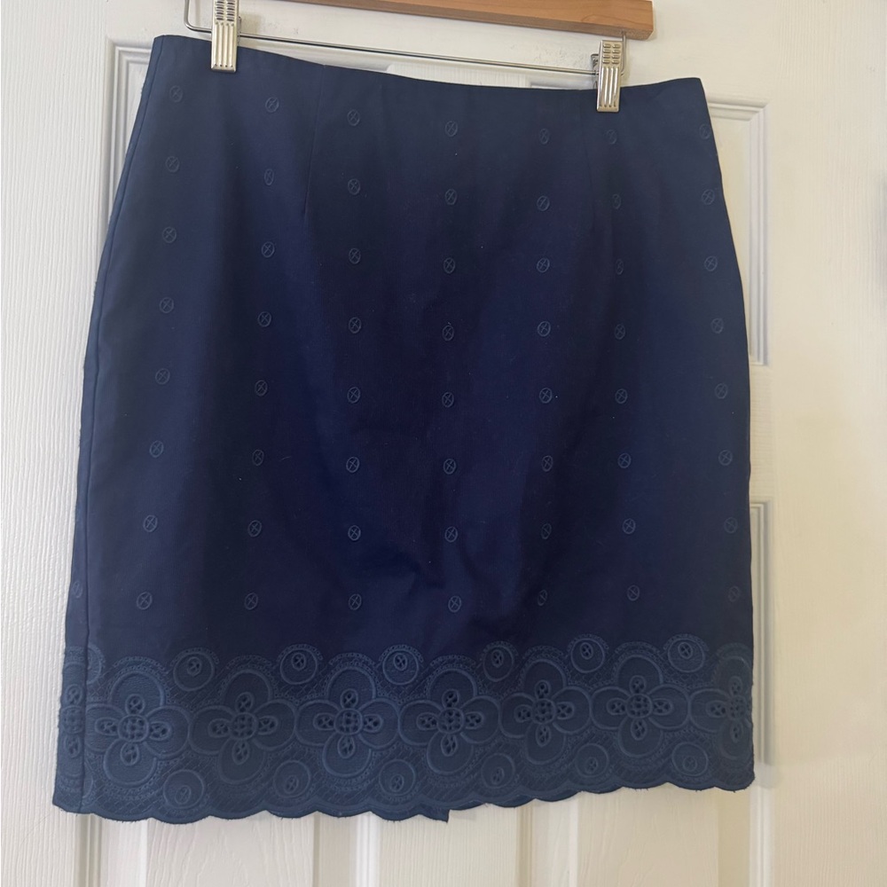 NWT Vineyard Vines Bedford Cord Eyelet Skirt in Nautical Navy Size 6